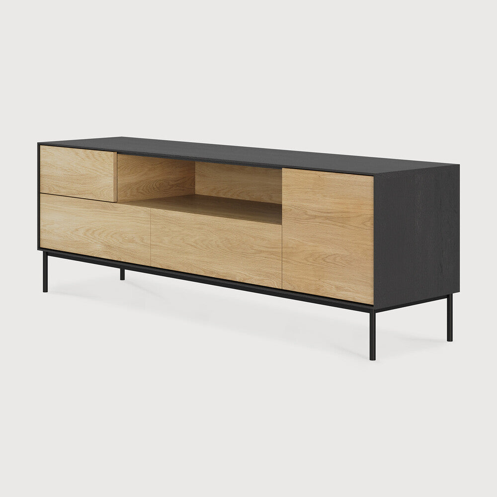 Porta TV Blackbird in Rovere - 1 anta, 1 anta a ribalta, 2 cassetti - verniciato - ginardi arredamenti srl