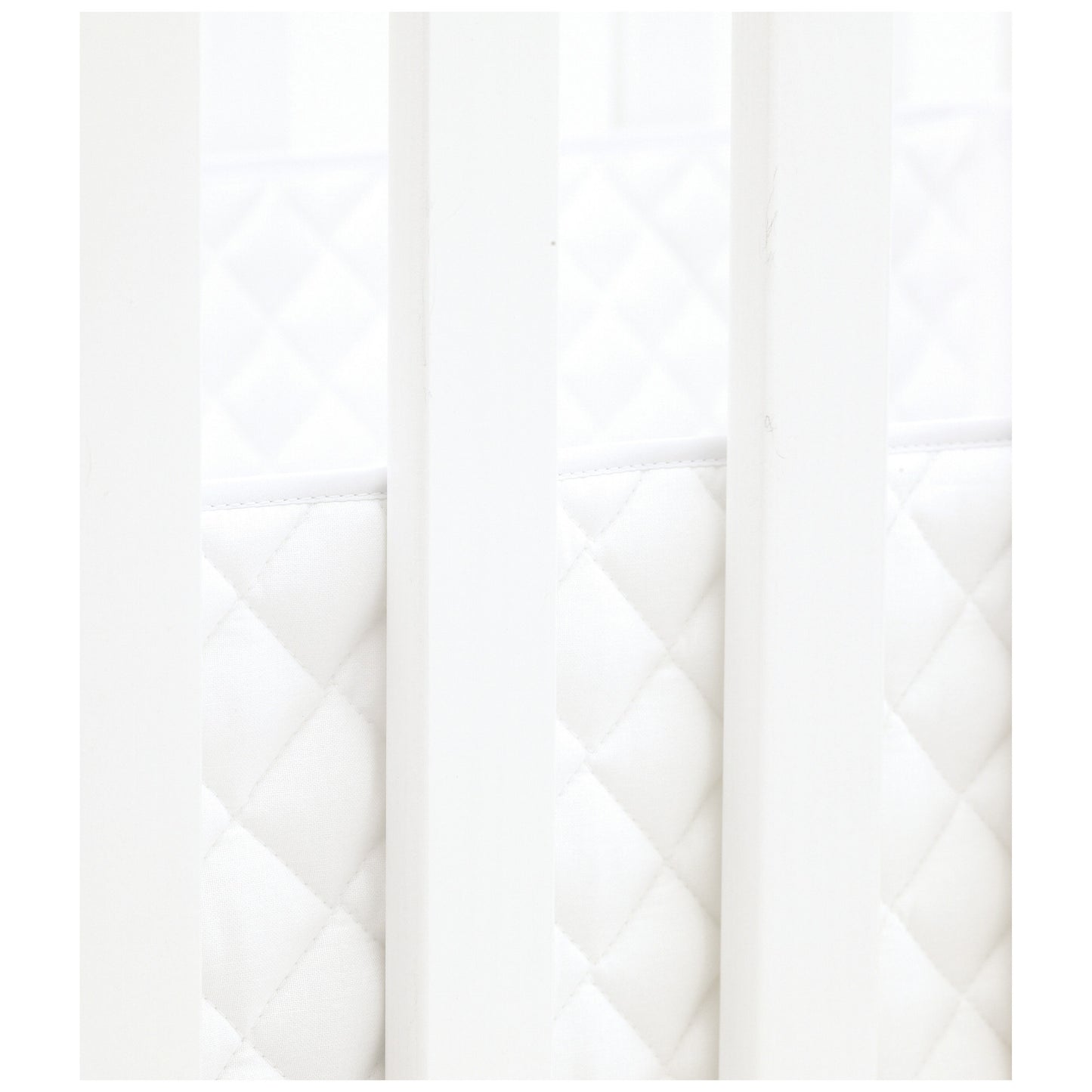 Hoppekids Quilted bed bumper 60x120 cm, White