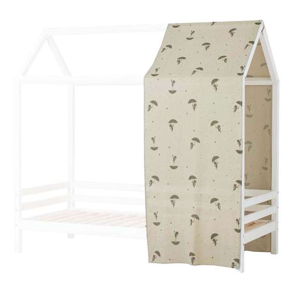 Hoppekids Ole Lukoie curtain for house bed, Green