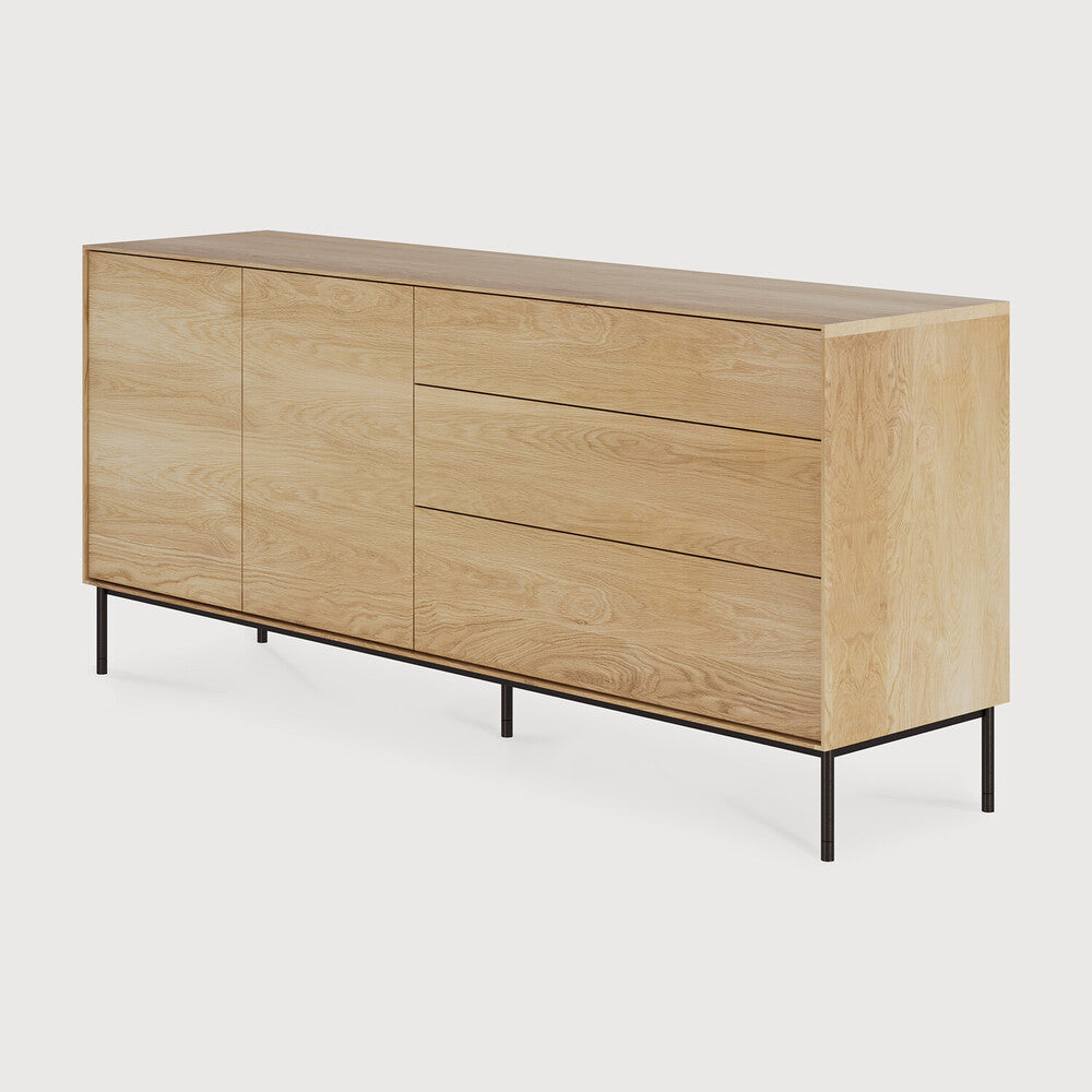 Credenza Whitebird in Rovere - 2 ante, 3 cassetti - verniciato - ginardi arredamenti srl