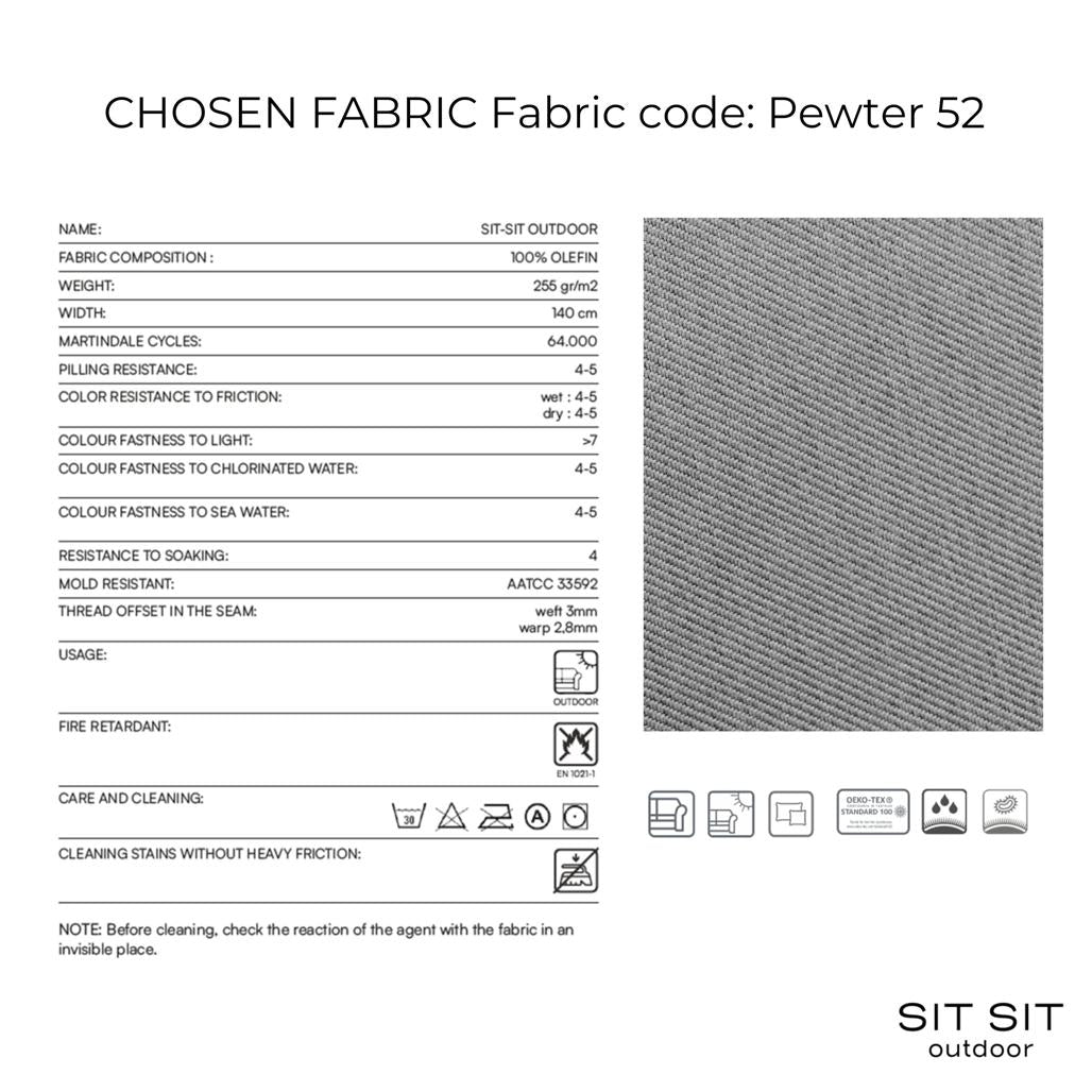 Divano Dandy 3 posti con modulo singolo - grigio