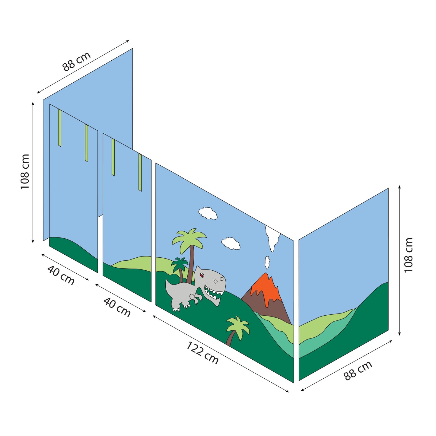 Hoppekids Dinosaur curtain
