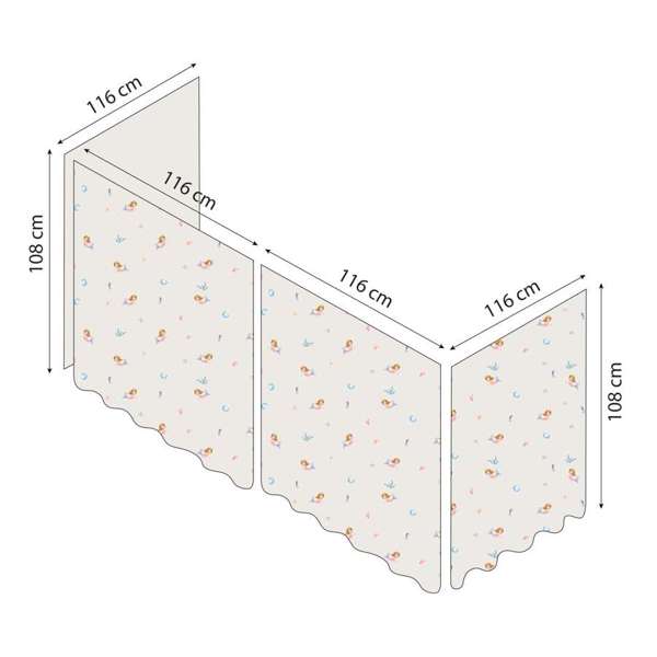 Hoppekids Mermaid curtain for mid-high bed