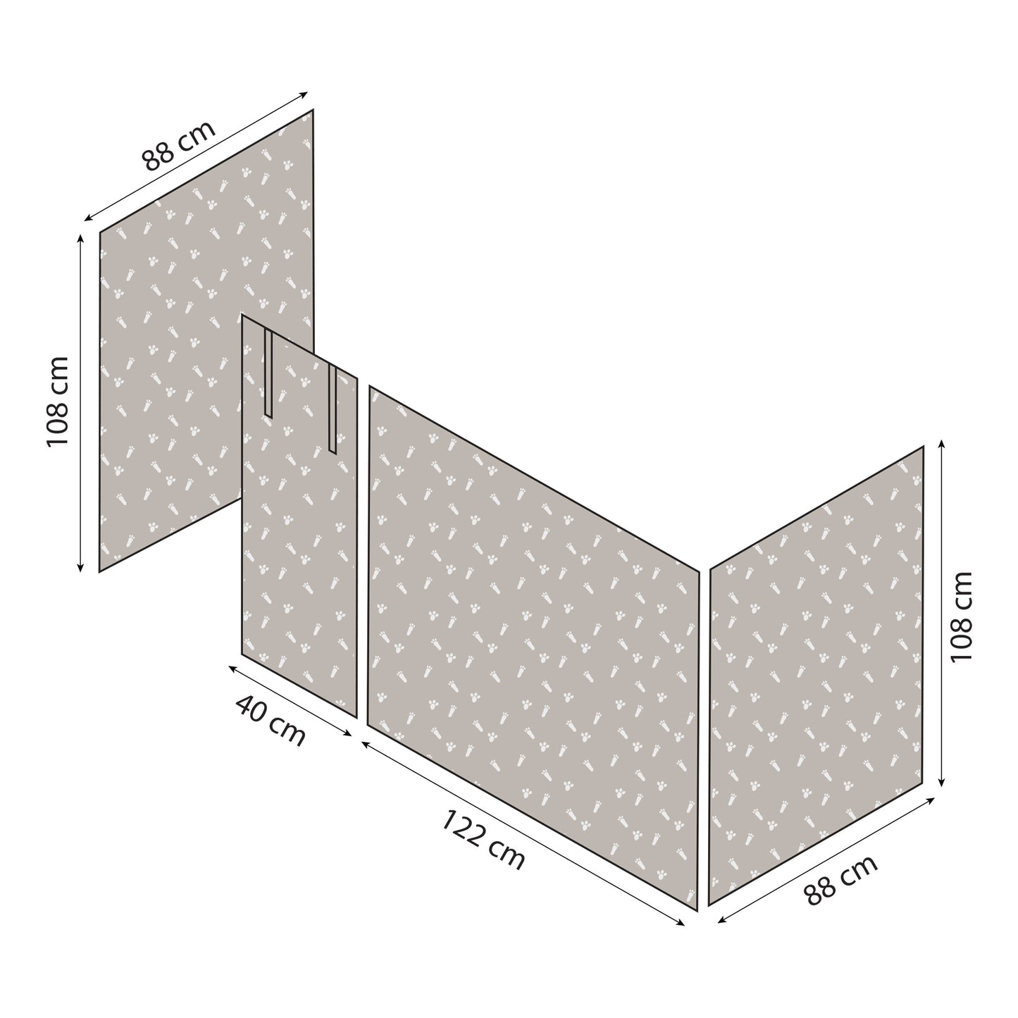 Hoppekids Pets curtain for mid-high bed