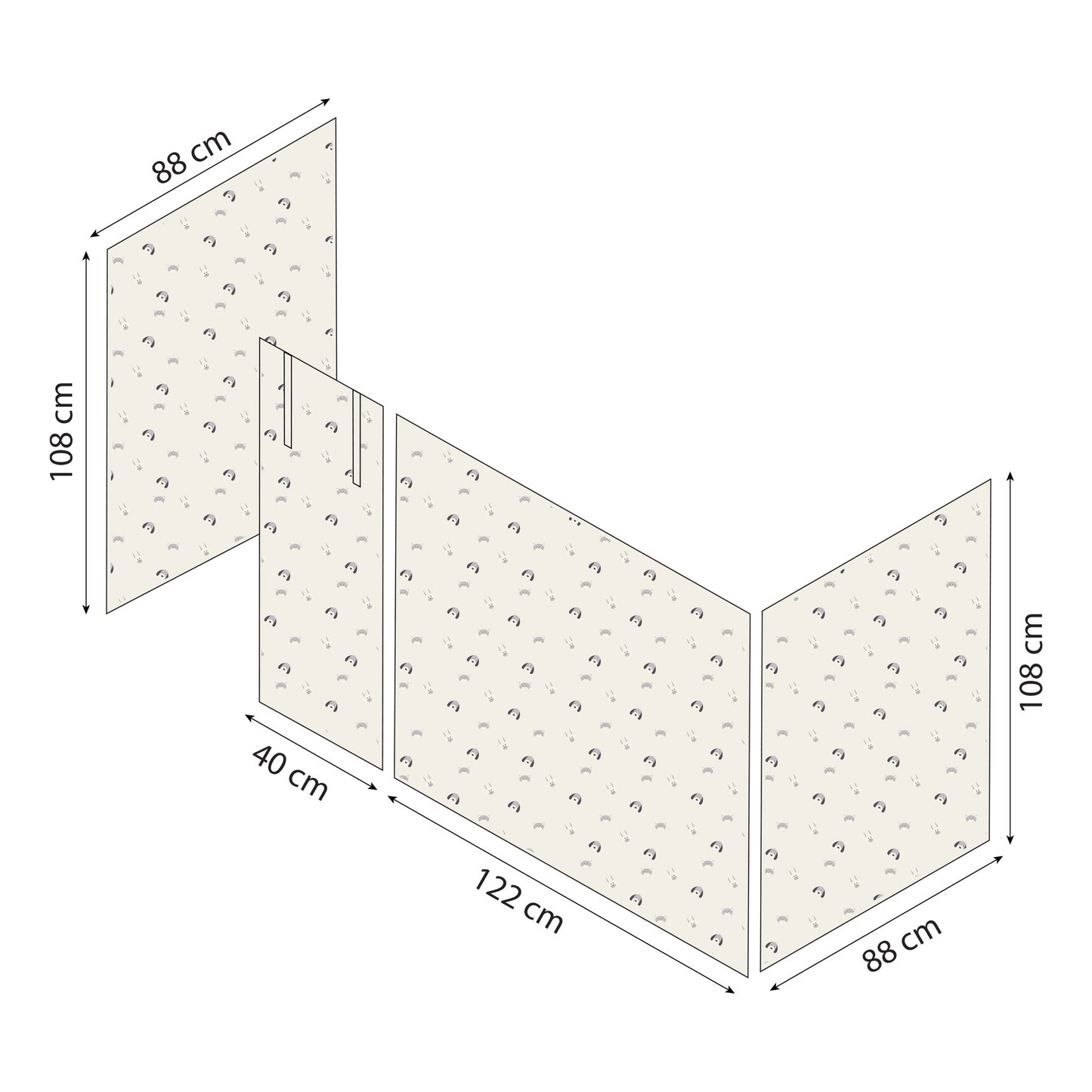 Hoppekids Pets curtain for mid-high bed