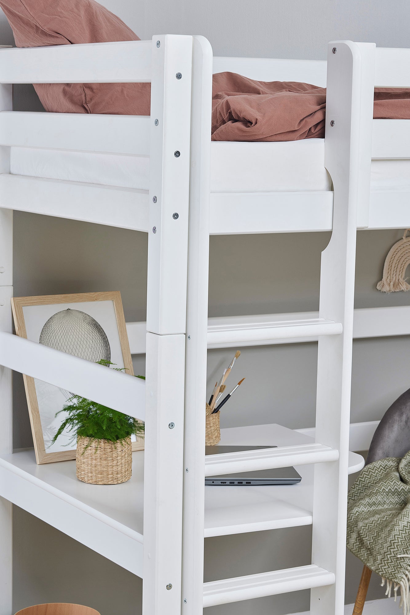 Hoppekids corner table top for ECO Luxury and ECO Dream high sleeper, White