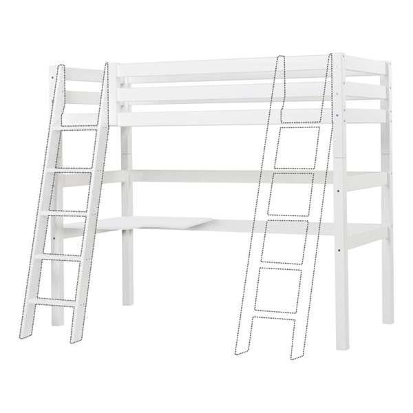 Hoppekids ECO Luxury MEGA-bed with slanted ladder, lounge-module and desk