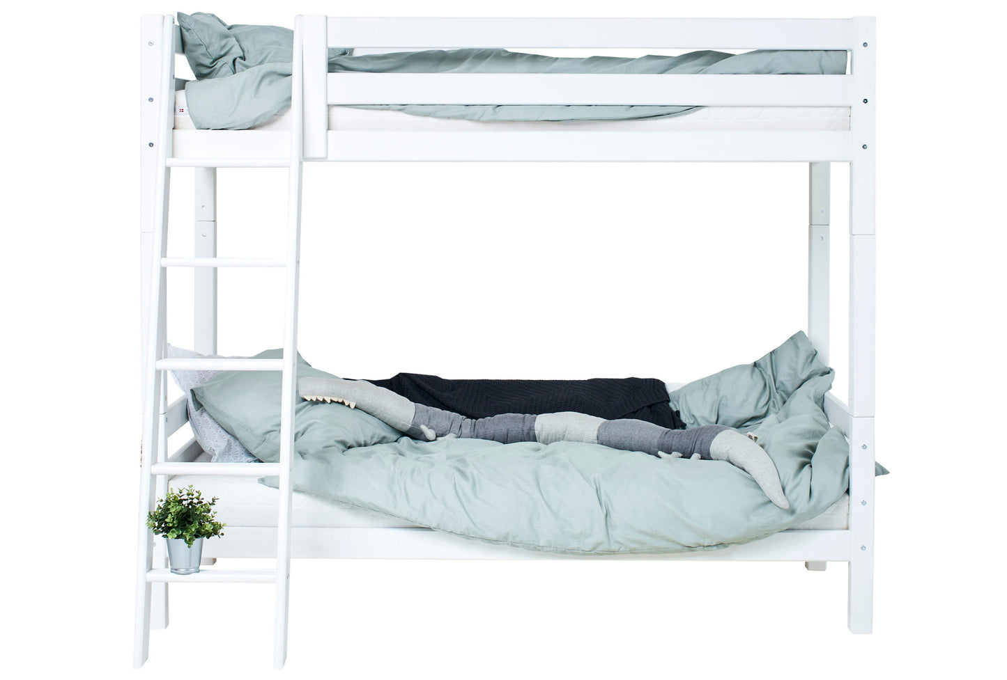 Hoppekids ECO Luxury high bunk bed with slanted ladder, Flexible slat frame