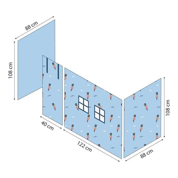 Hoppekids Tin Soldier Bed Curtain