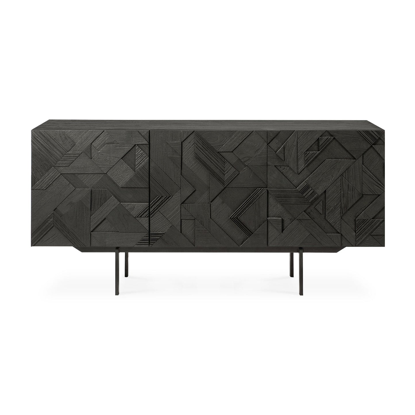 Credenza Graphic in Teck nero - verniciato - ginardi arredamenti srl
