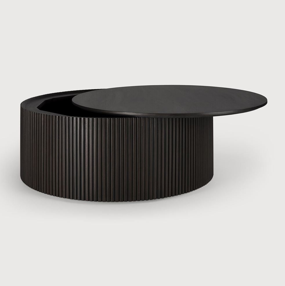 Tavolo Roller Max in Mogano - rotondo - marrone scuro - verniciato - ginardi arredamenti srl