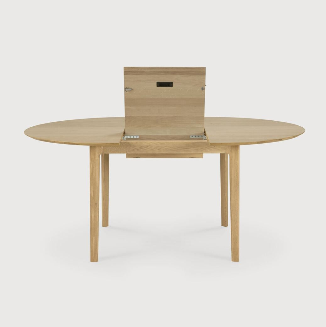 ETHNICRAFT tavolo Bok allungabile in Rovere - rotondo - ginardi arredamenti srl