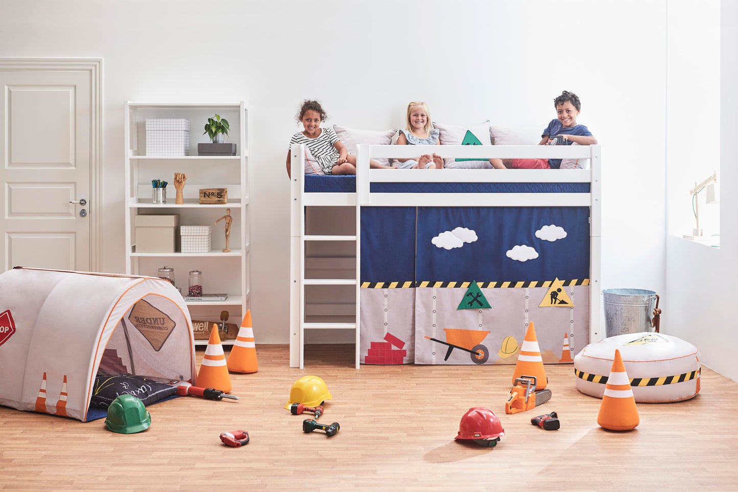 Hoppekids Construction curtain for mid-high bed