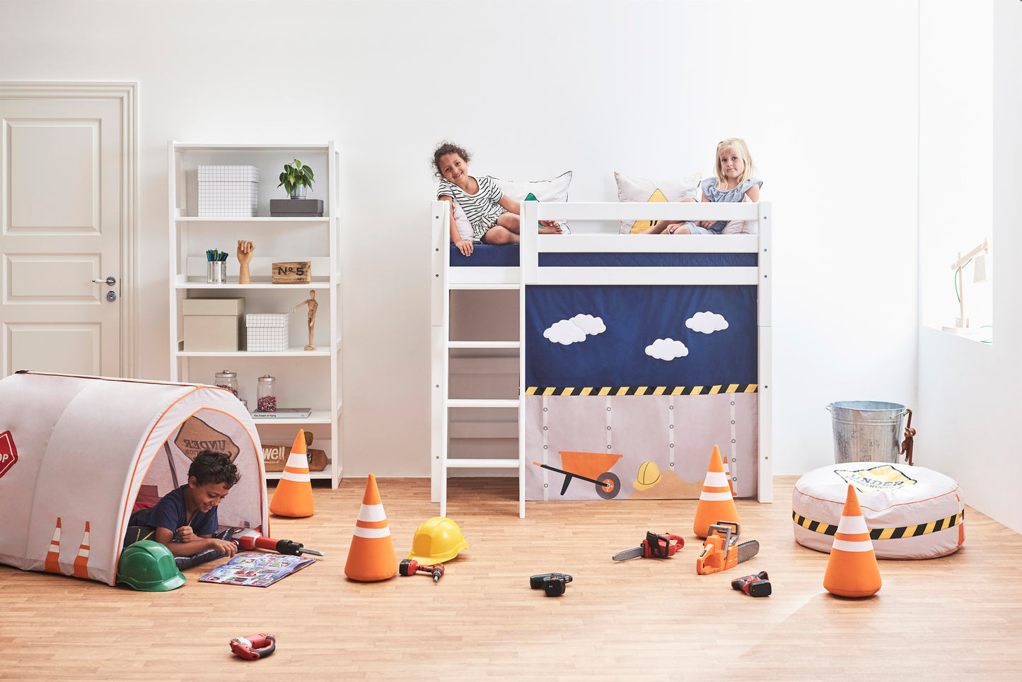 Hoppekids Construction curtain for mid-high bed