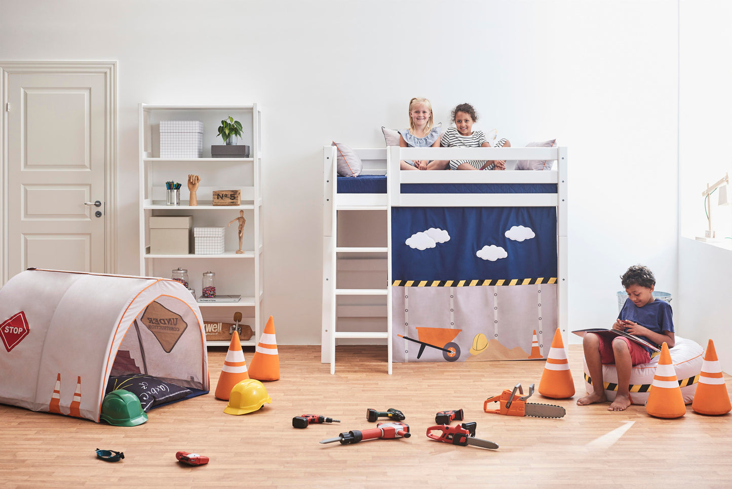 Hoppekids Construction curtain for mid-high bed