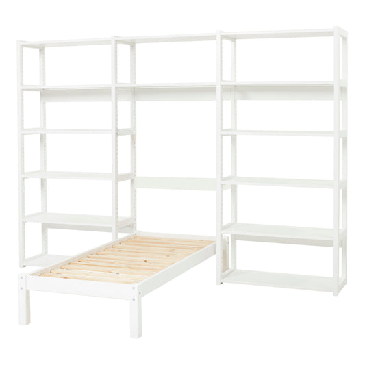 Hoppekids STOREY bookshelf with 14 shelves and bed