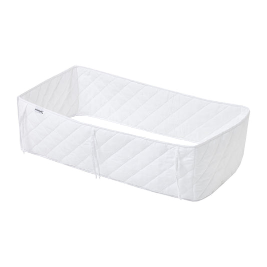 Hoppekids Quiltet cradle bumper 40x80 cm, White