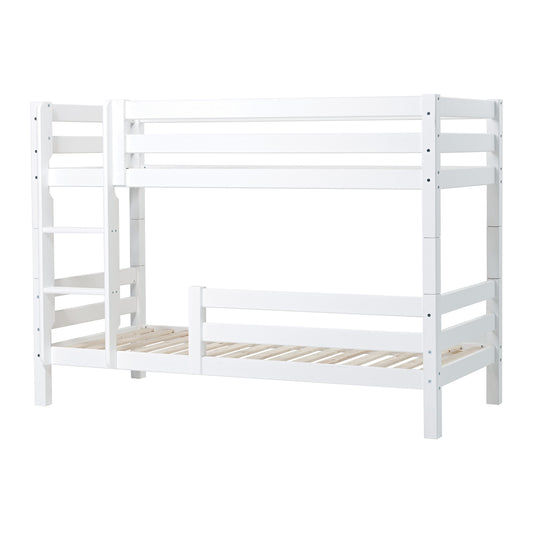 Hoppekids ECO Luxury Bunk bed 90x200 cm with two bed rails, Flexible slat frame, White
