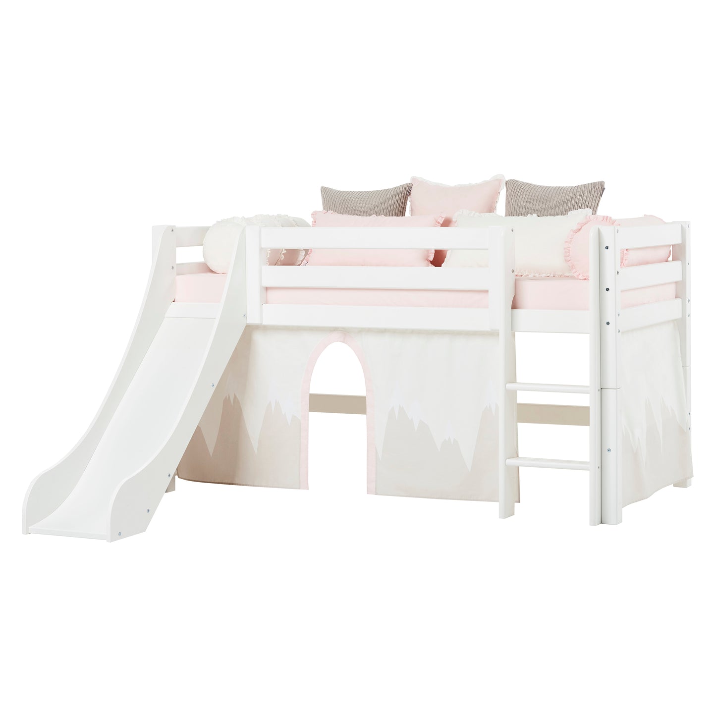 Hoppekids ECO Luxury half high bed with slide, Flexible slat frame