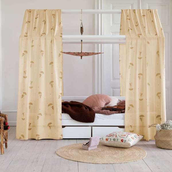 Hoppekids Ole Lukoie curtain for house bed, Yellow