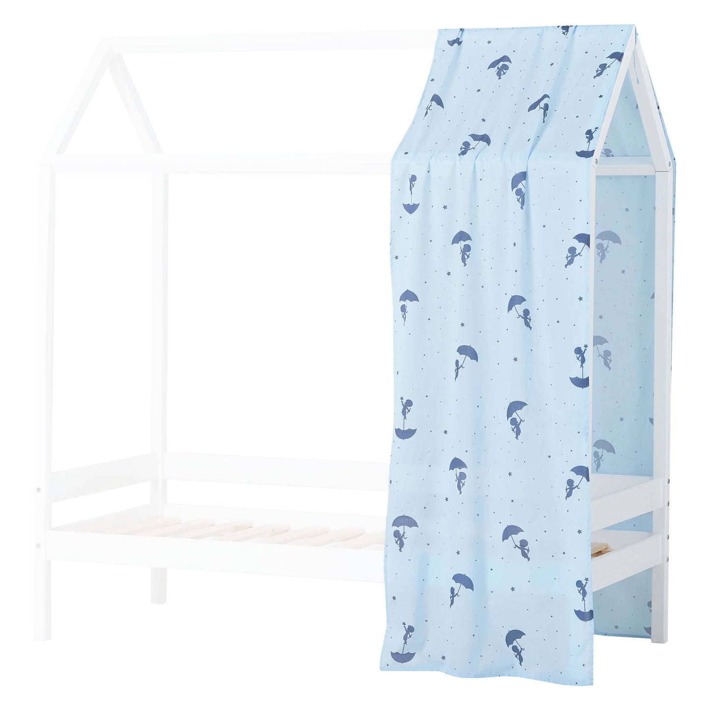 Hoppekids Ole Lukoie curtain for house bed, Blue