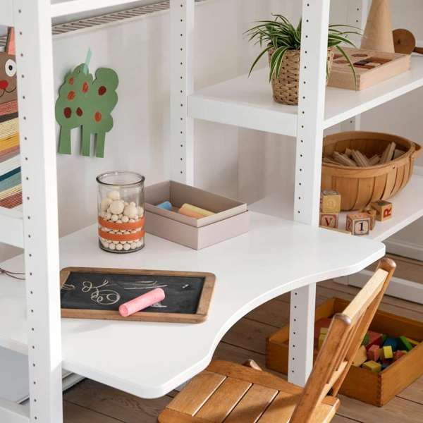 Hoppekids STOREY bookshelf with 8 shelves and desk
