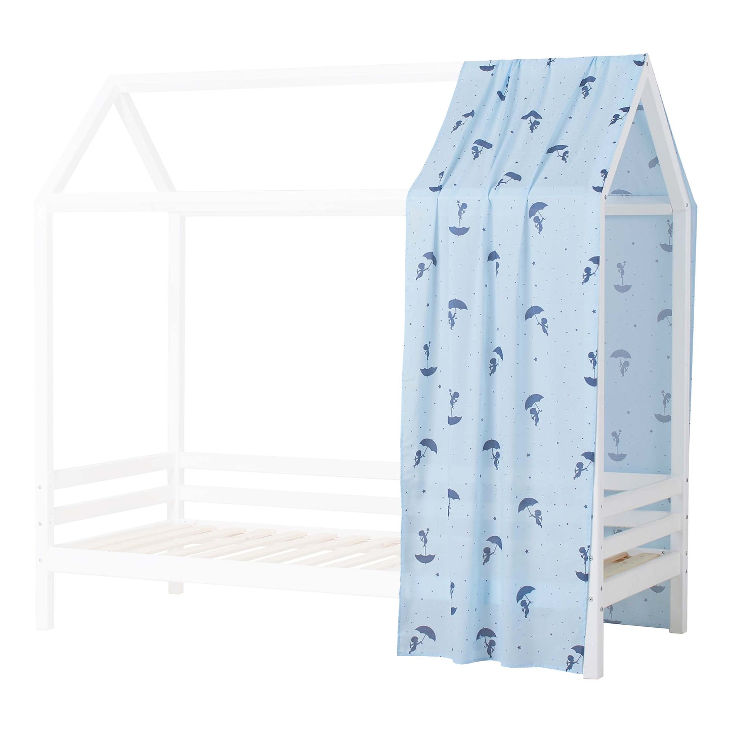 Hoppekids Ole Lukoie curtain for house bed, Blue