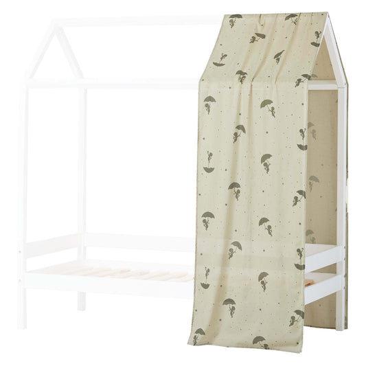 Hoppekids Ole Lukoie curtain for house bed, Green