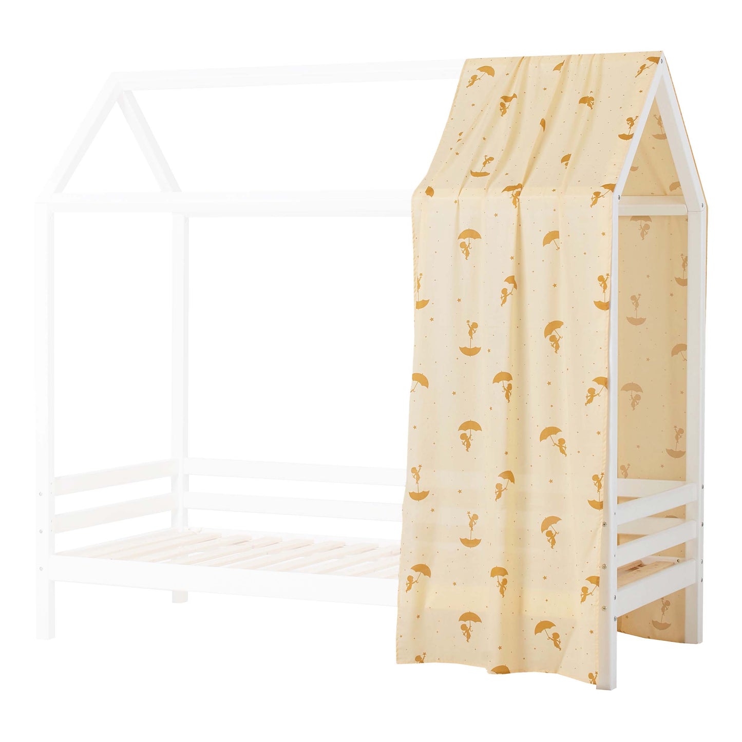 Hoppekids Ole Lukoie curtain for house bed, Yellow