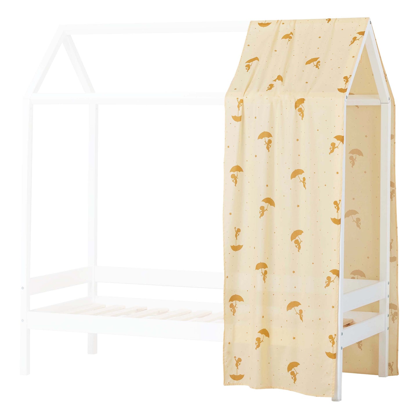 Hoppekids Ole Lukoie curtain for house bed, Yellow