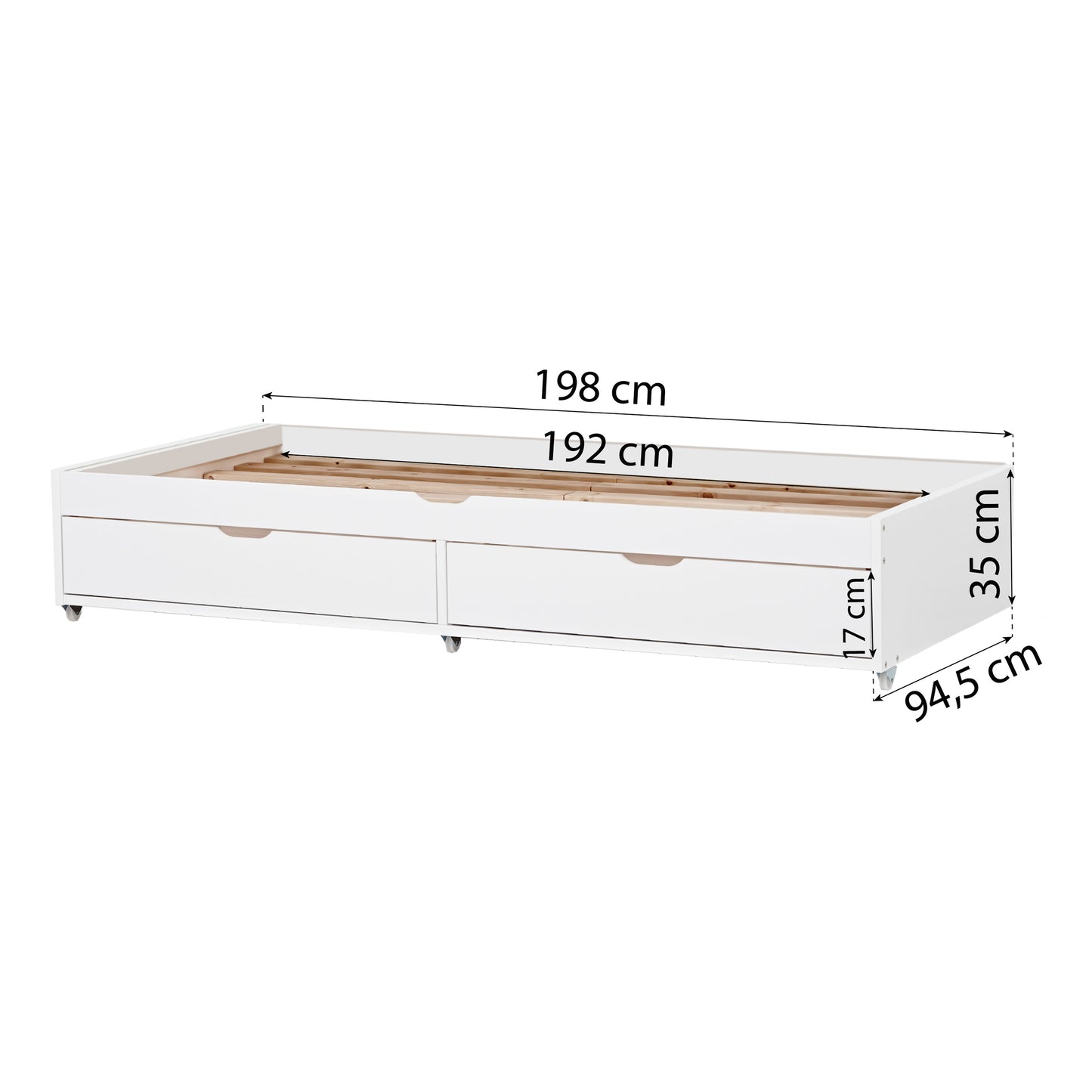 Hoppekids DELUXE Pull-out bed 90x190 cm