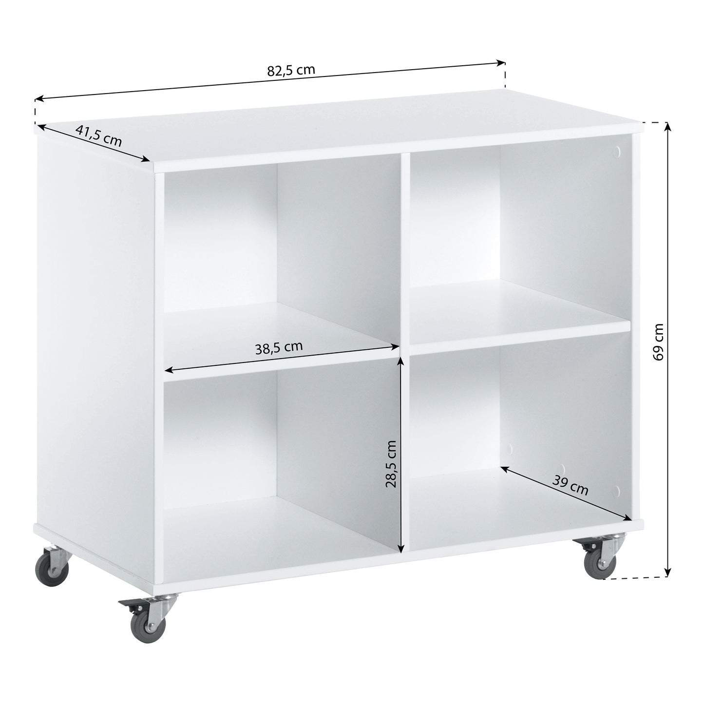 Hoppekids 90' Shelf unit on wheels