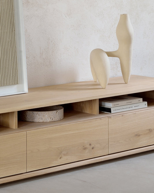 Porta TV Shadow in Rovere - 3 cassetti - ginardi arredamenti srl