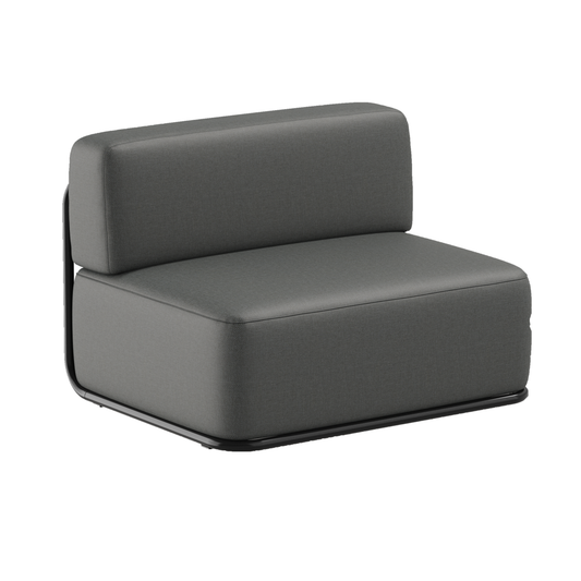 Divano modulo singolo Straw - grigio scuro