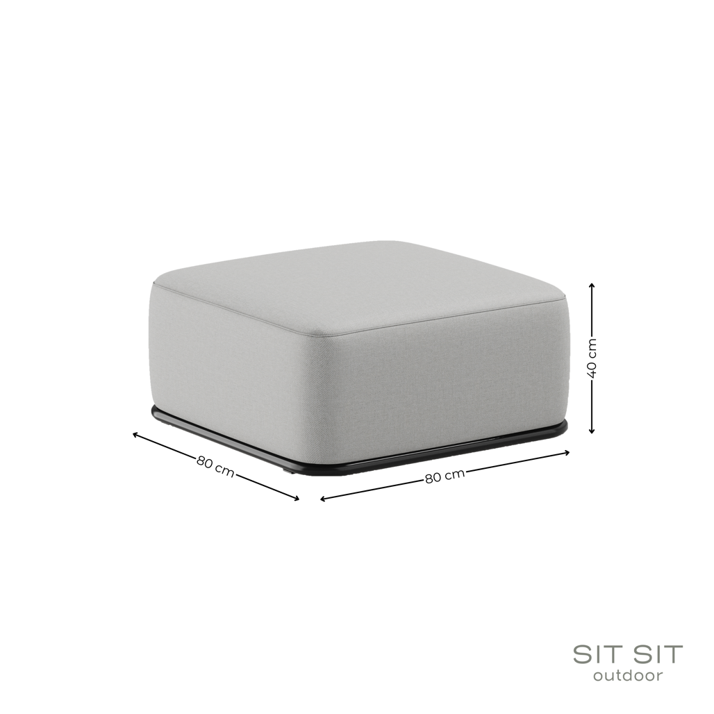 Pouf Straw modulare M - grigio