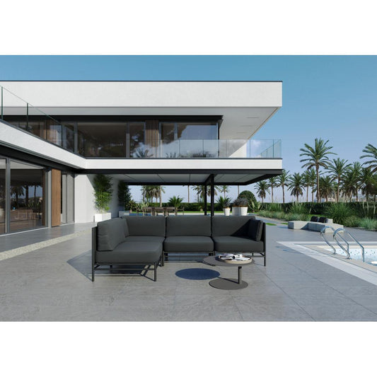 Divano Dandy 3 posti con modulo singolo - grigio scuro