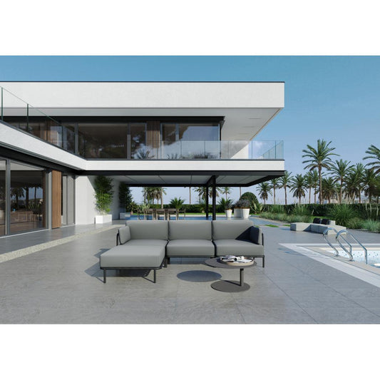 Divano Salve 3 posti con pouf - grigio