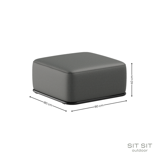 Pouf Straw modulare M - grigio scuro