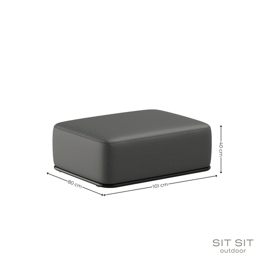 Pouf Straw modulare L - grigio scuro