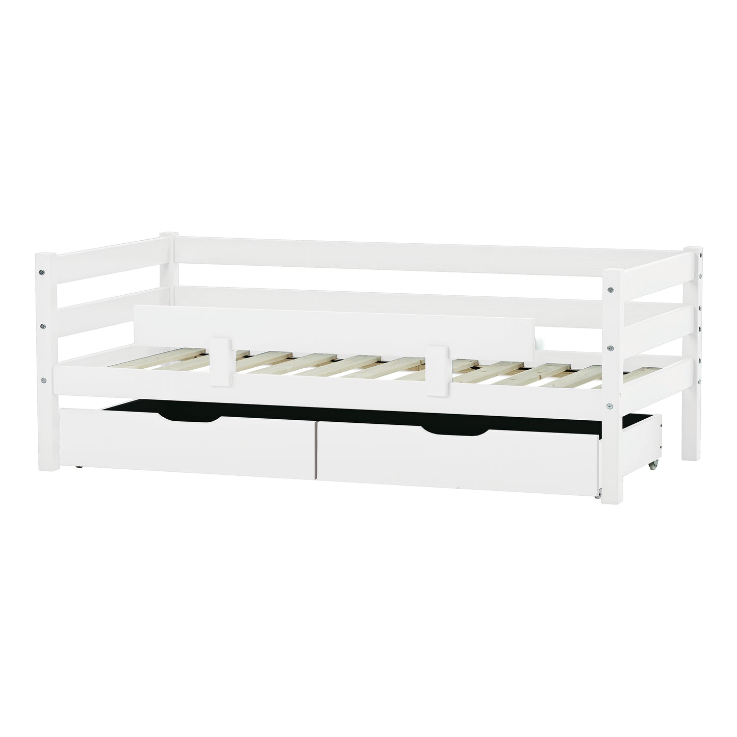 ECO Comfort junior bed with drawers and safety rail