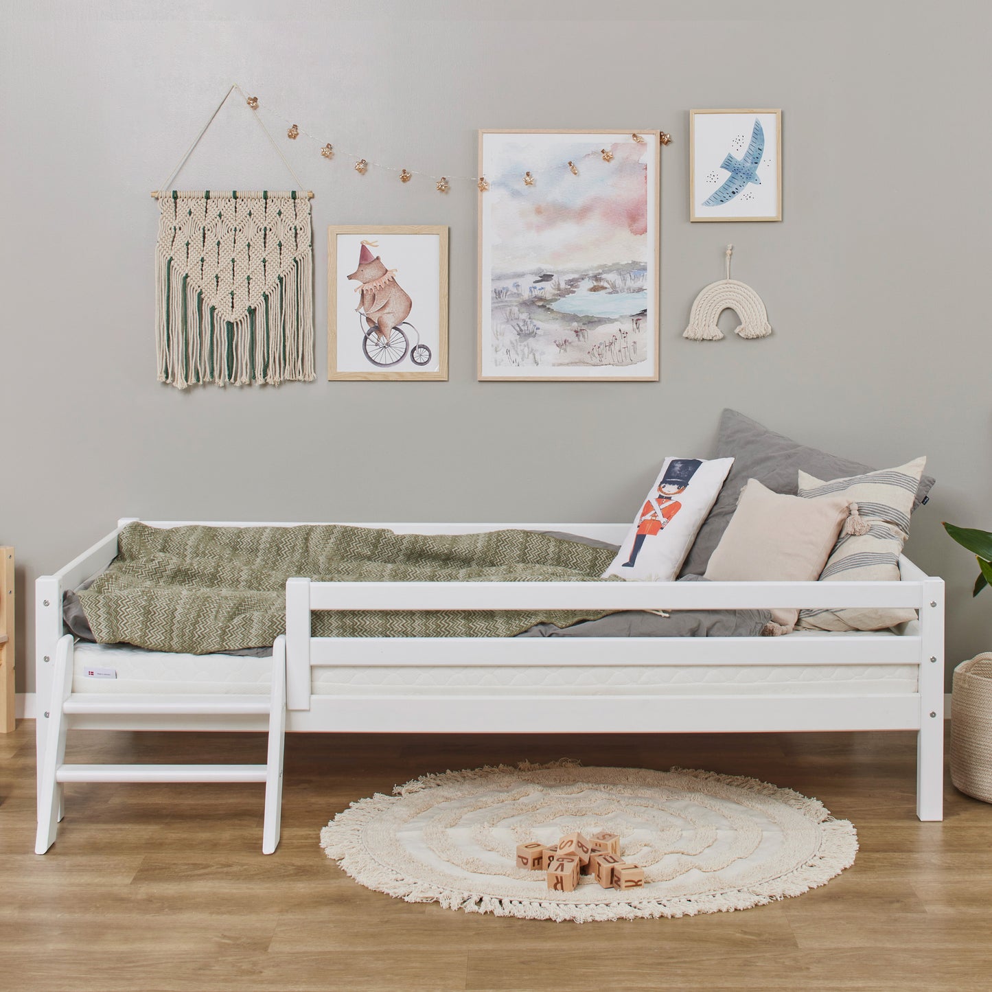 Hoppekids ECO Dream Junior bed with Ladder and bed rail