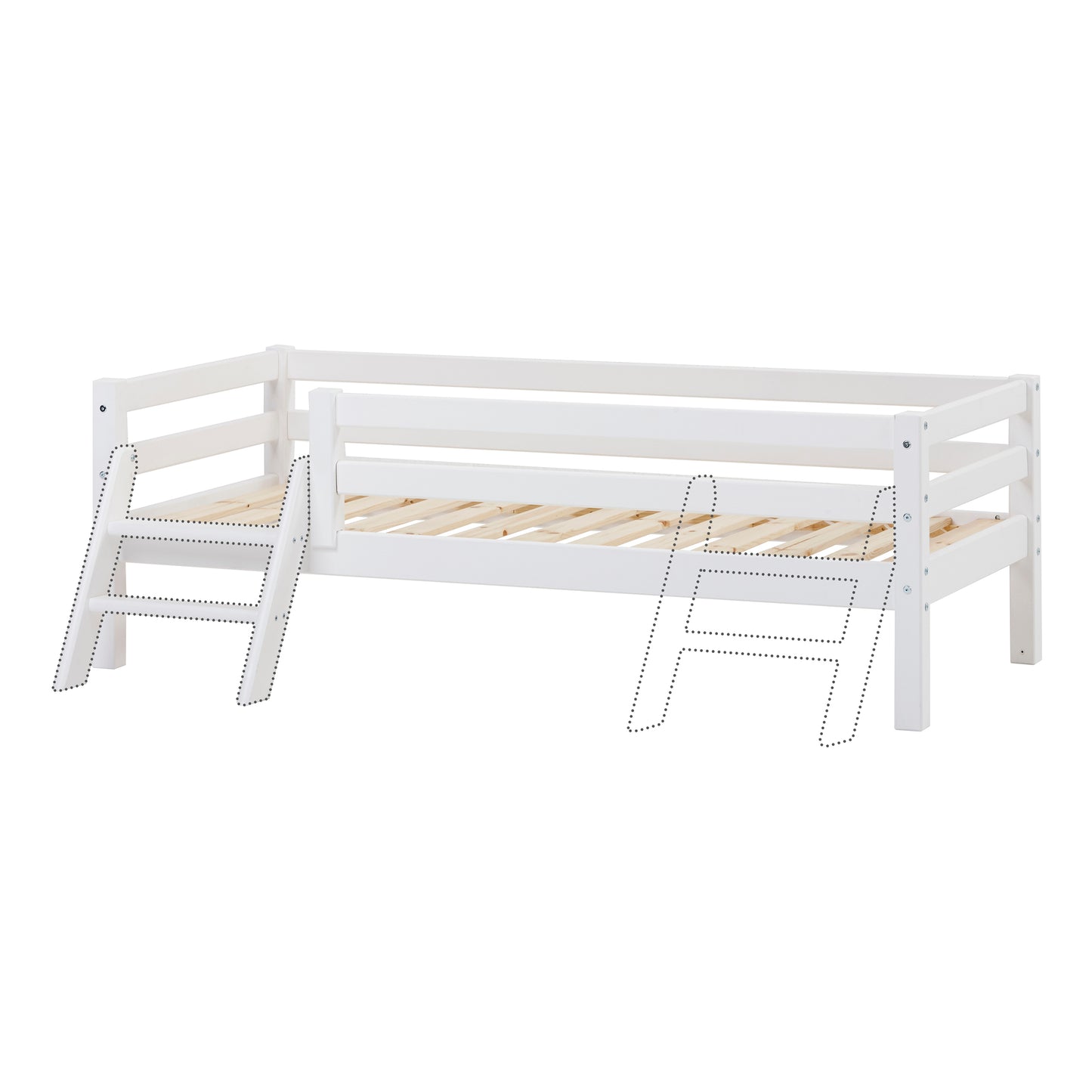 Hoppekids ECO Dream Junior bed with Ladder and bed rail