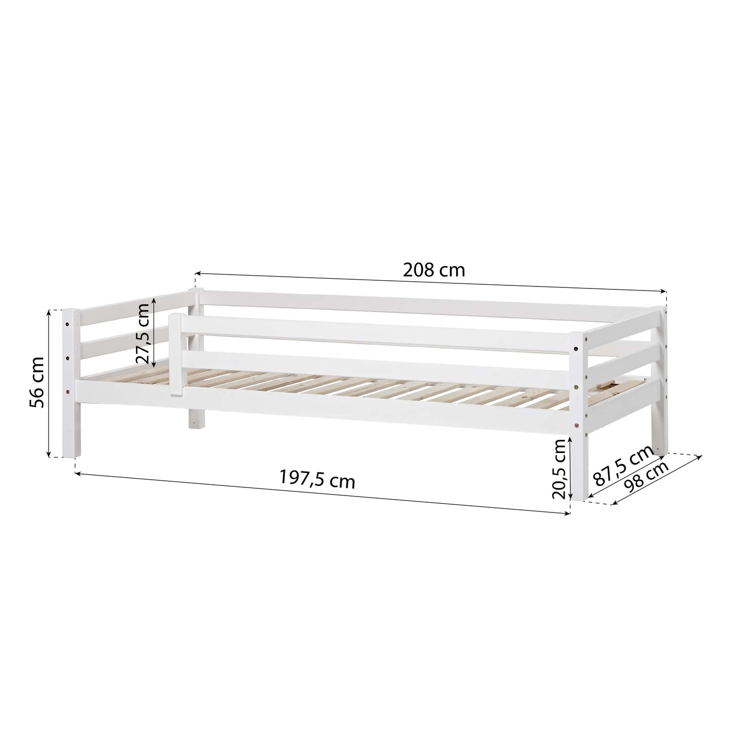 Hoppekids ECO Dream junior bed with bed rail