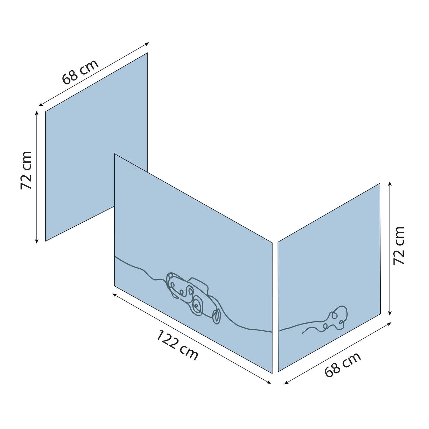 Hoppekids Cars curtain for half-high and bunk bed