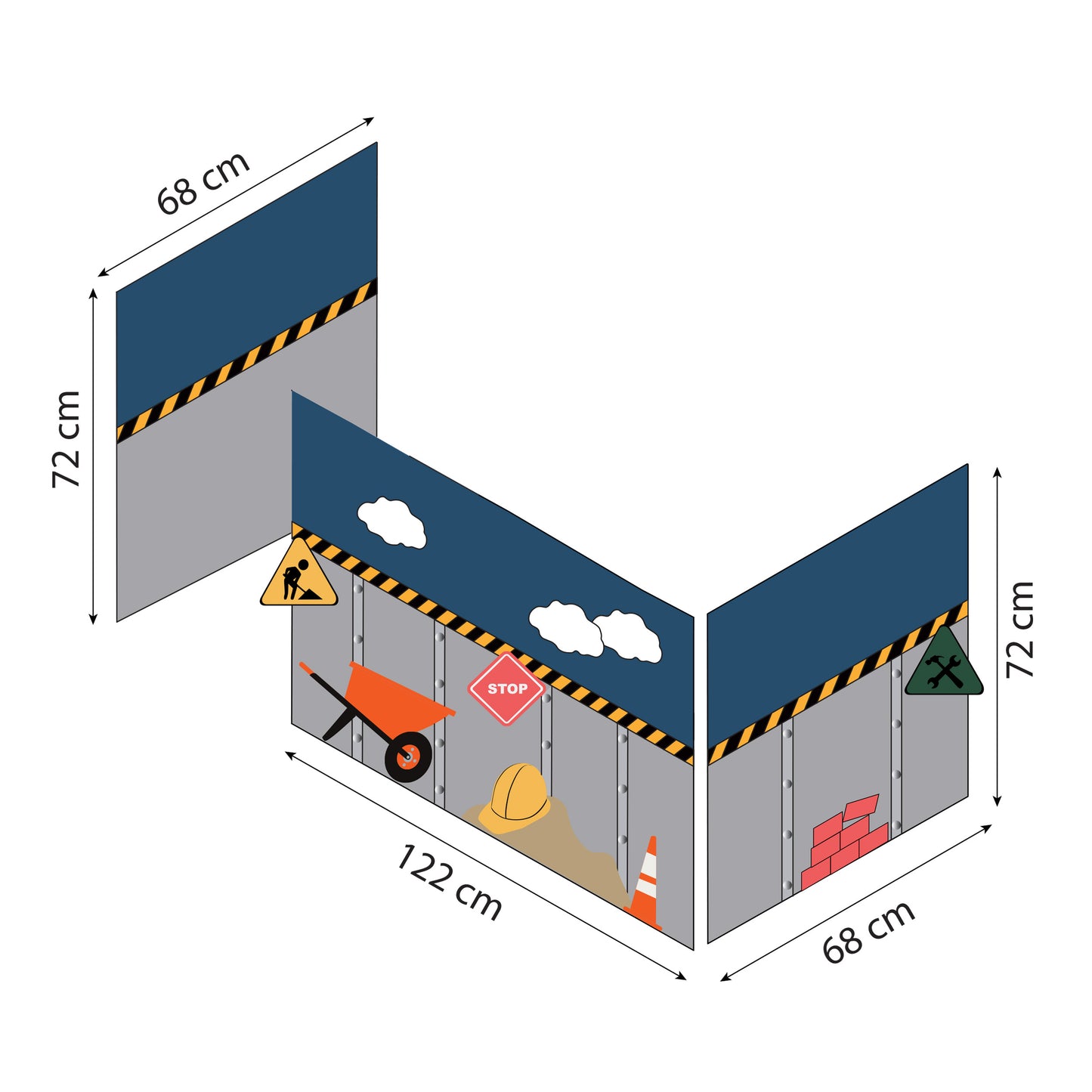 Hoppekids Construction curtain for half-high and bunk bed