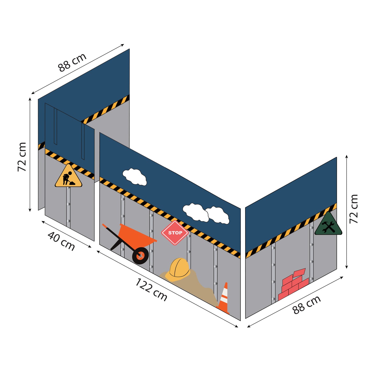 Hoppekids Construction curtain for half-high and bunk bed