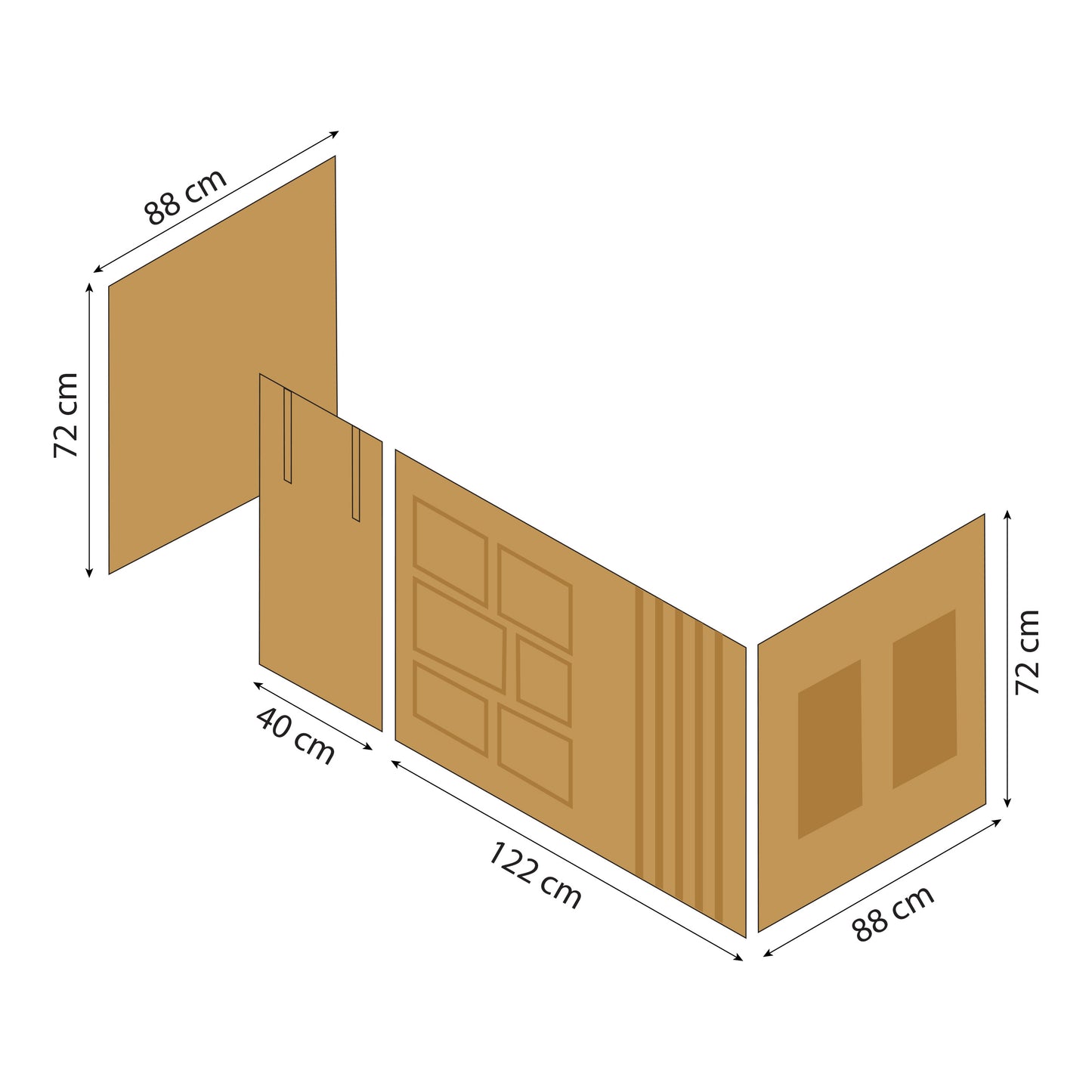 Hoppekids Creator curtain for half-high and bunk bed 70x160 cm