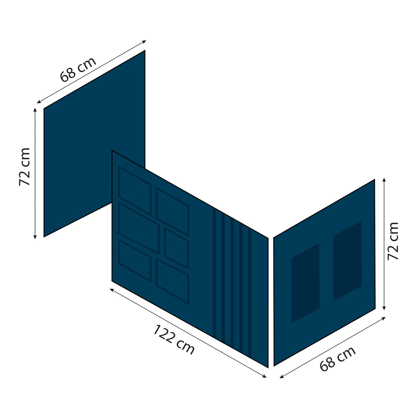 Hoppekids Creator curtain for half-high and bunk bed 70x160 cm