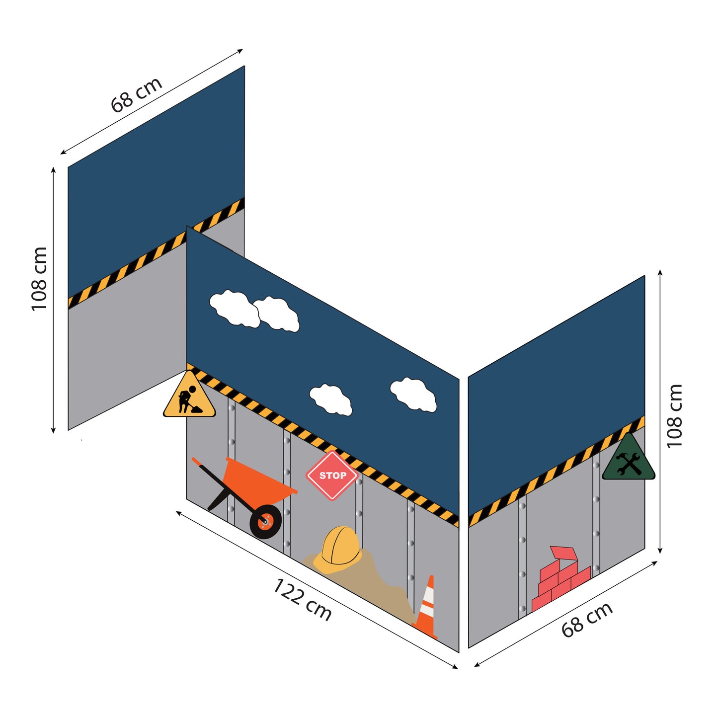 Hoppekids Construction curtain for mid-high bed