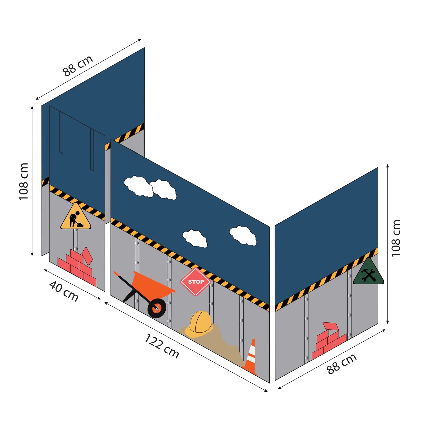 Hoppekids Construction curtain for mid-high bed